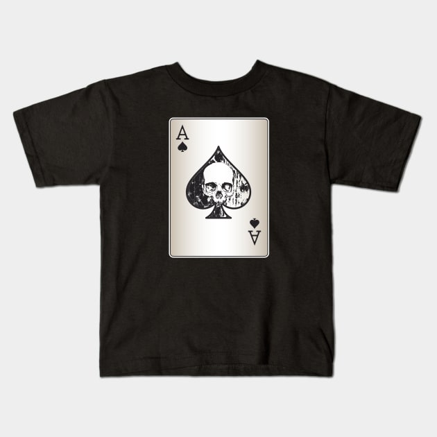 Ace of Spades Kids T-Shirt by i4ni Studio